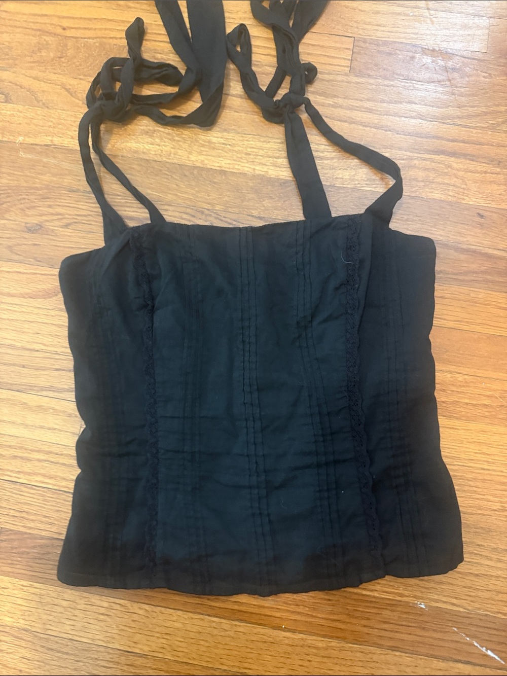 Reformation Black Tie-Shoulder Women's Top